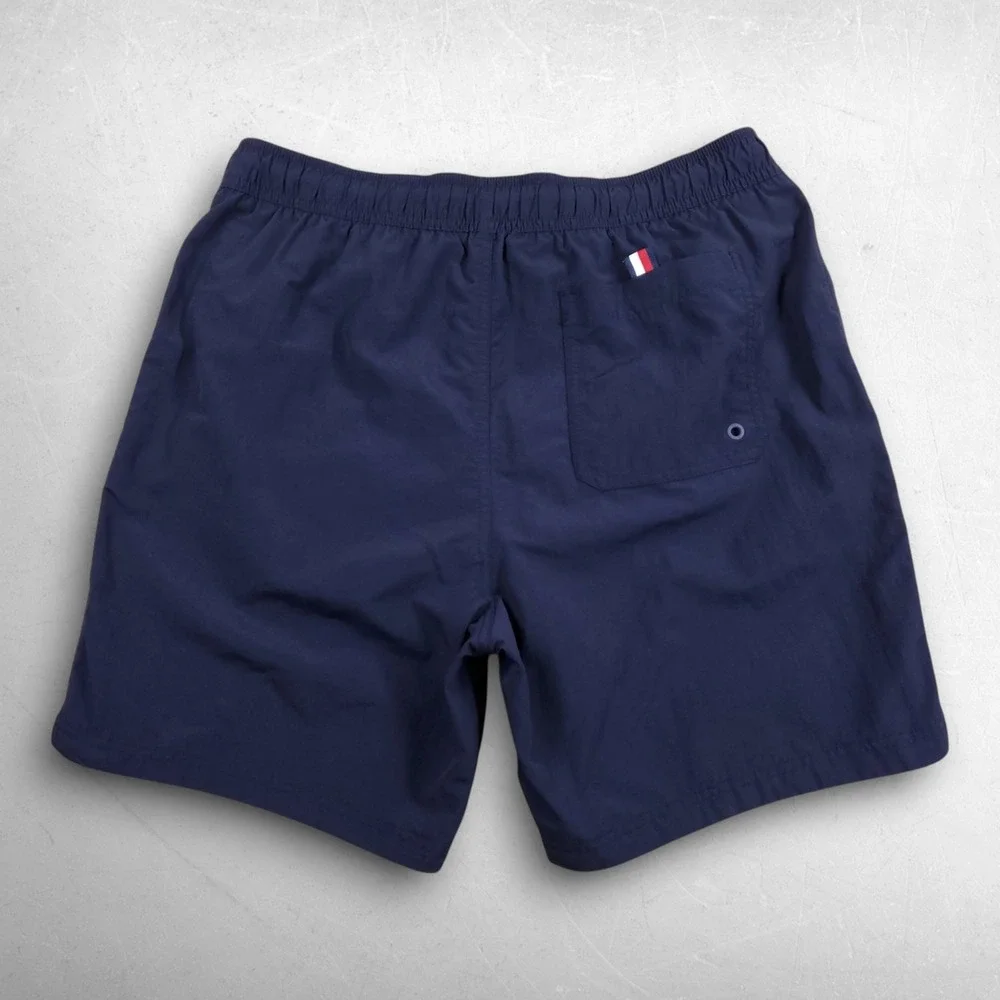 Tommy Hilfiger Swim Shorts Men M Navy Preppy Beach Nautical Summer Athleisure